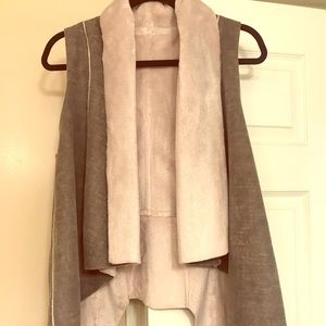 Anthropologie Faux Fur reversible vest